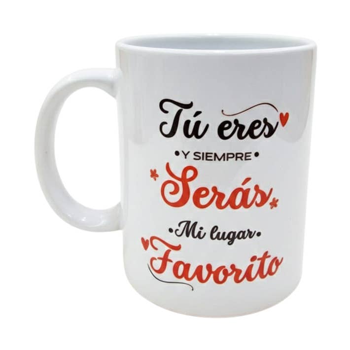 Caneca "O Meu Lugar Favorito" por atacado de Happy Vibes