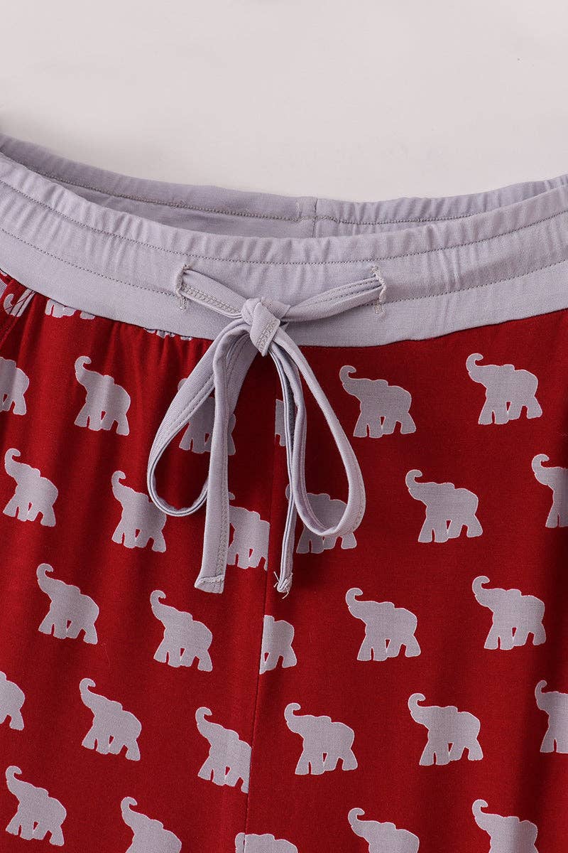 Aspen Rain Boutique - Wholesale Sleepwear Bottom - Women's - Alabama roll tide elephant print bamboo pajamas pants1