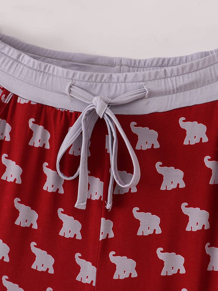 Aspen Rain Boutique - Wholesale Sleepwear Bottom - Women's - Alabama roll tide elephant print bamboo pajamas pants1