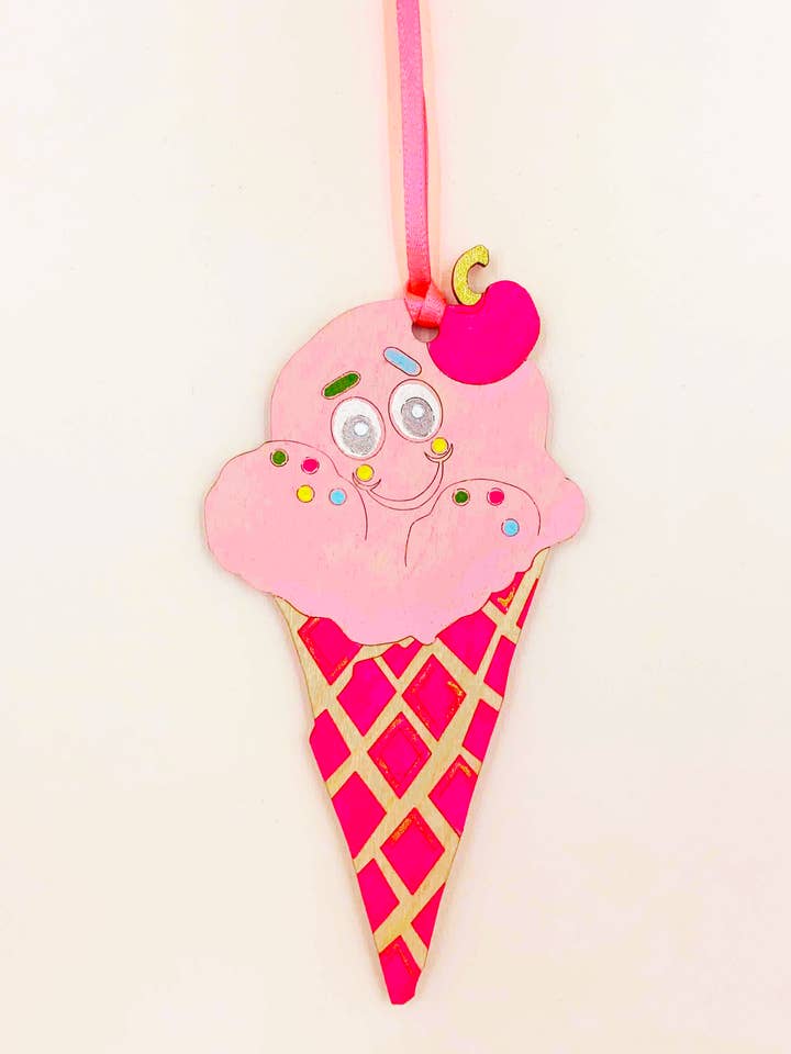 Christmas Ornament Ice Cream for wholesale by Eleanor Moss Studio
