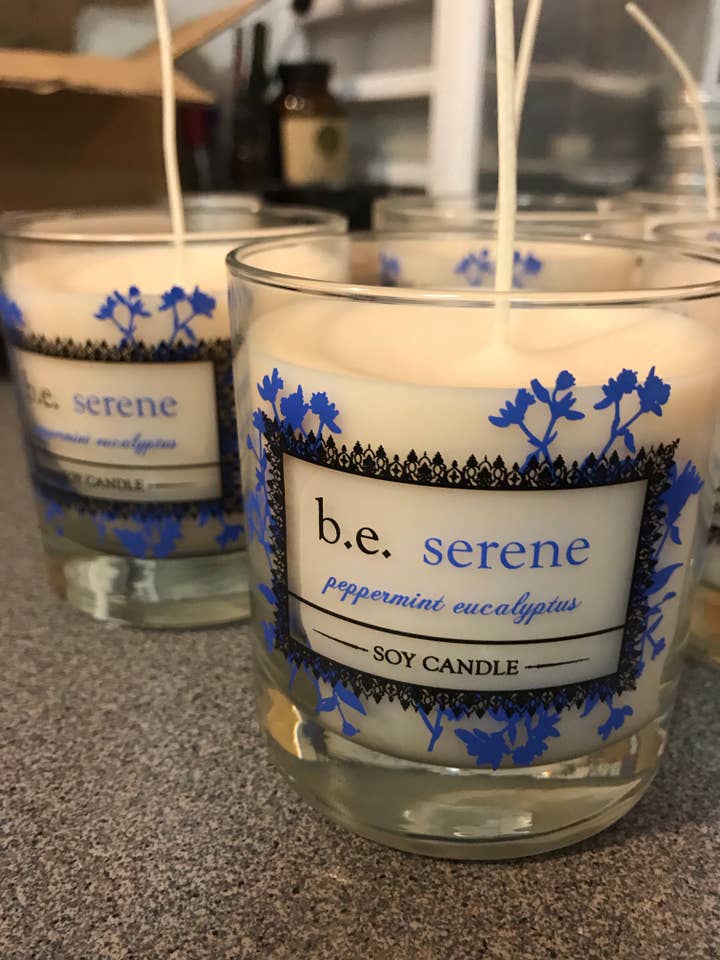 ~ soja stearinlys søjle ~ for engroshandel hos b.e. nurtured LLC