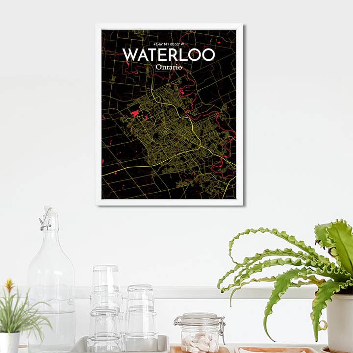 OurPoster.com - Wholesale Poster - Waterloo City Map Poster95