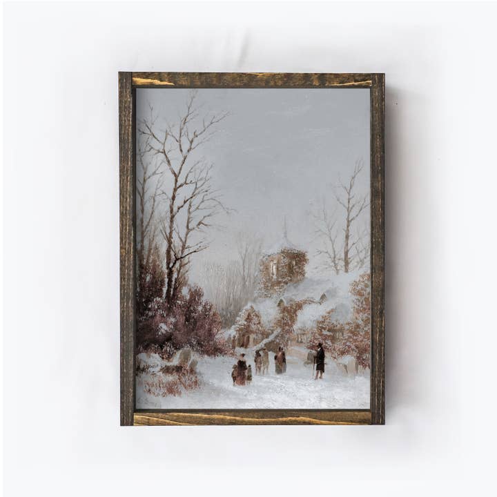 Hoekstra Decor - Wholesale Art Print - Christmas Print Framed | Winter Village Painting A211