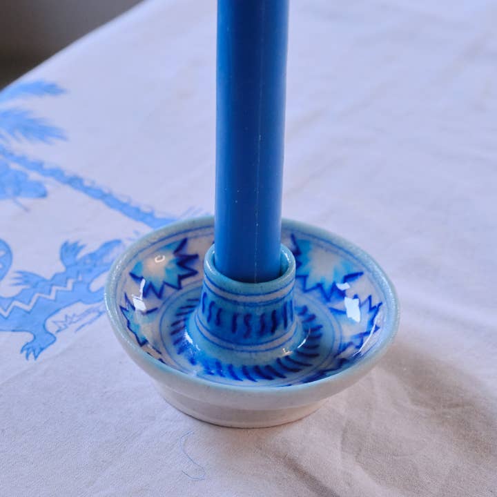 AARVEN - Wholesale Candle holder - Kite Festival Hand Painted Indian Candle Stick Holder5