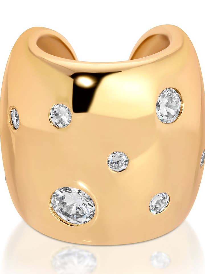 Punho de orelha grossa de cristal espalhado por atacado de Ettika