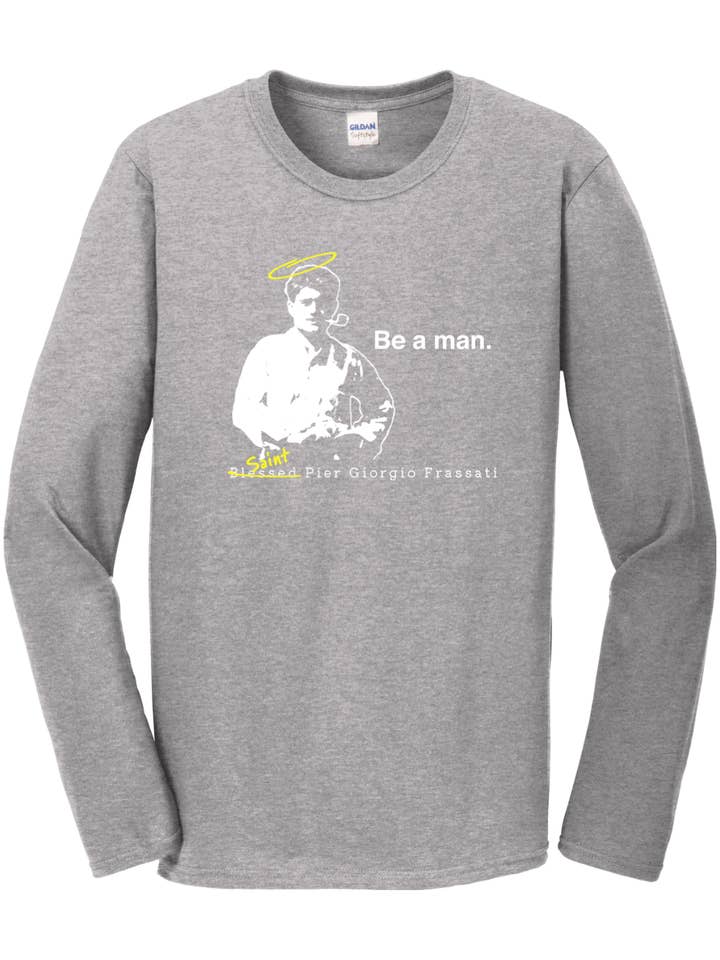Wees een Man - St. Pier Giorgio Frassati Lange Mouw voor wholesale door Sock Religious