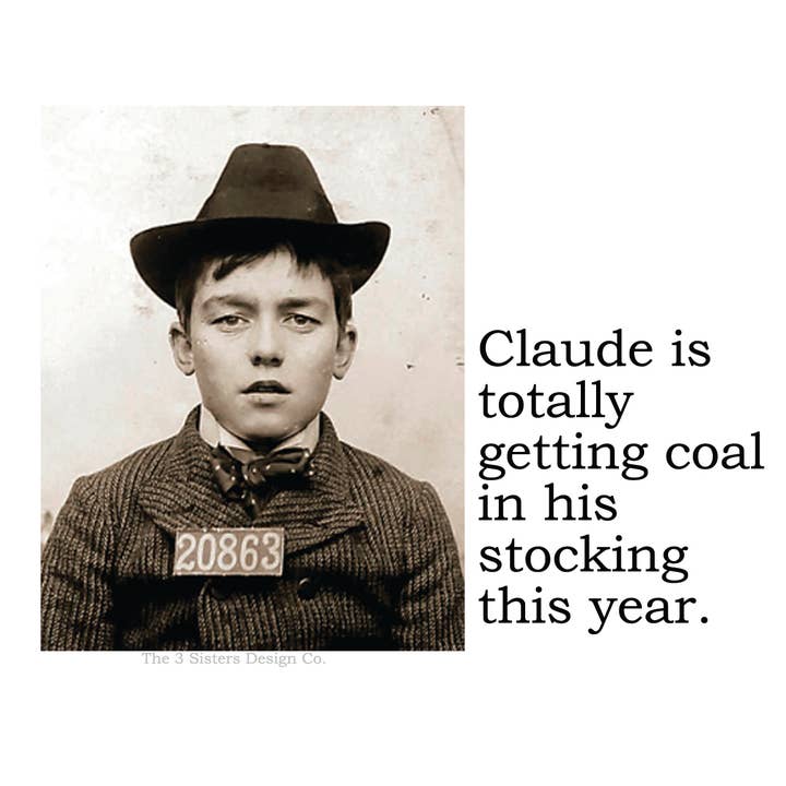 BIG HOUSE Stickers! Claude is totally getting coal... for wholesale by The 3 Sisters Design Co.