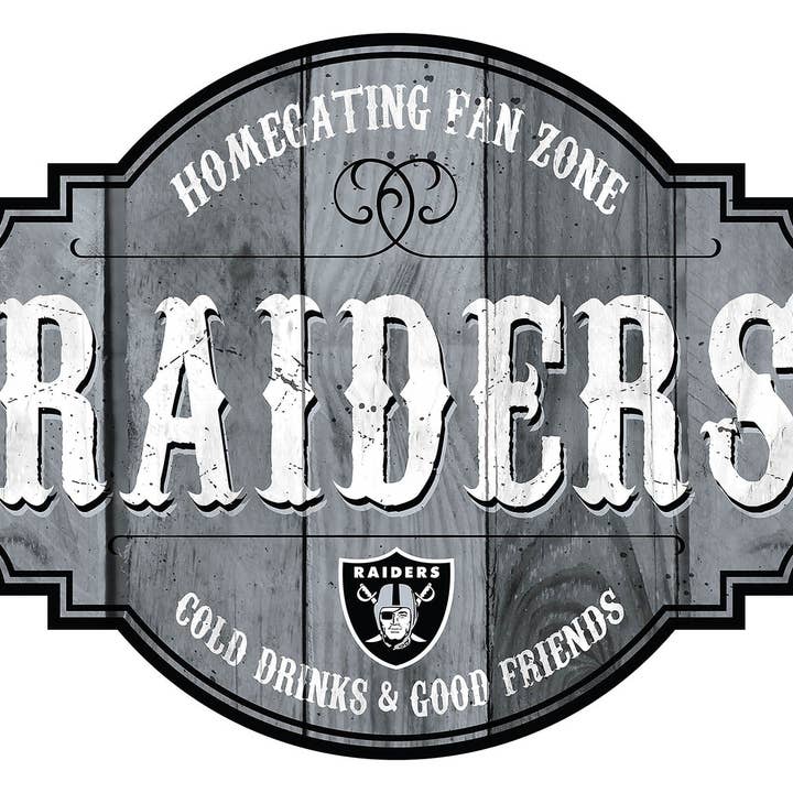 Las Vegas Raiders Homegating Tavern 12in Sign for wholesale by Fan Creations
