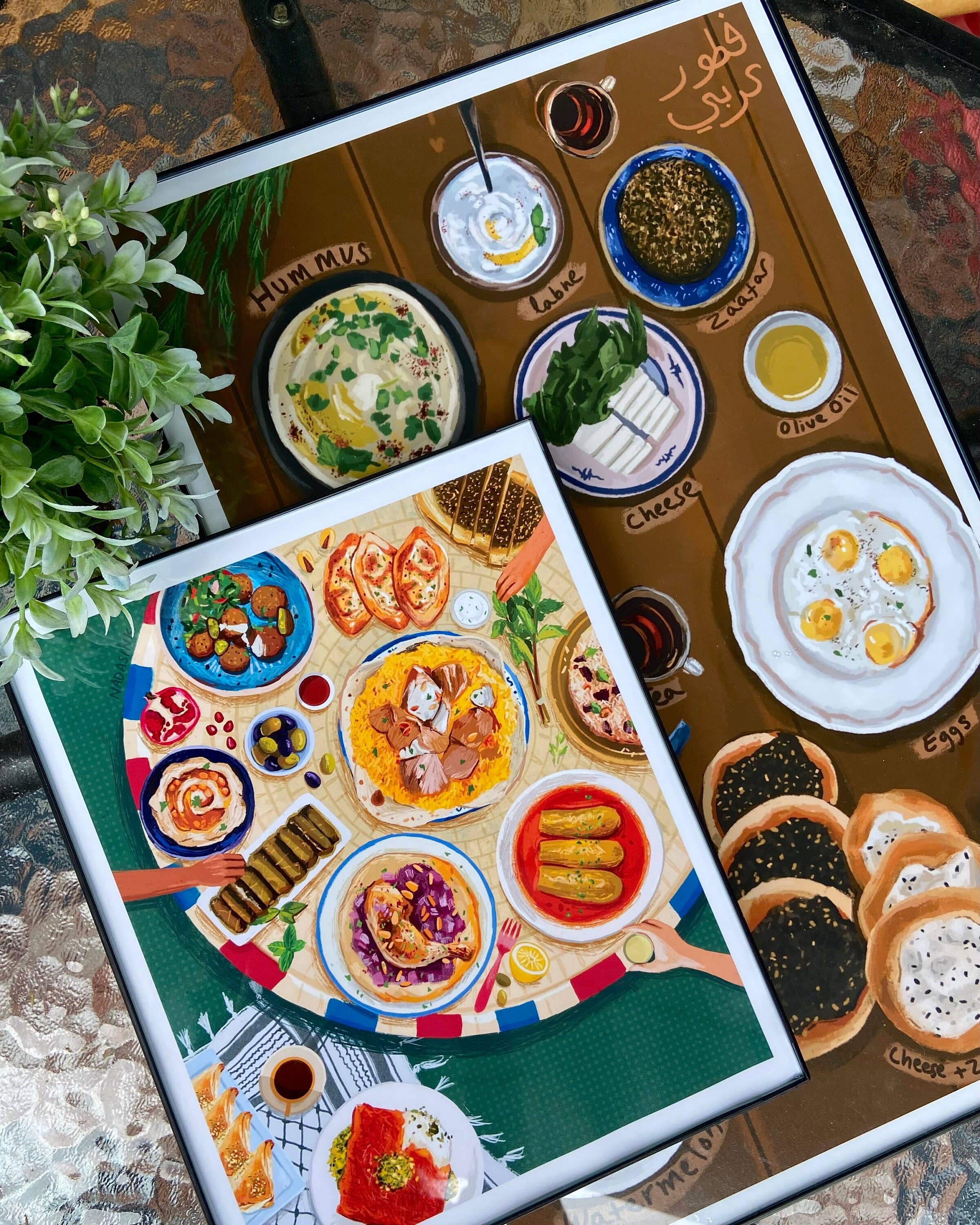 Nada's Ink - Wholesale Art Print - Palestinian Cuisine Art Print | Palestine Art1