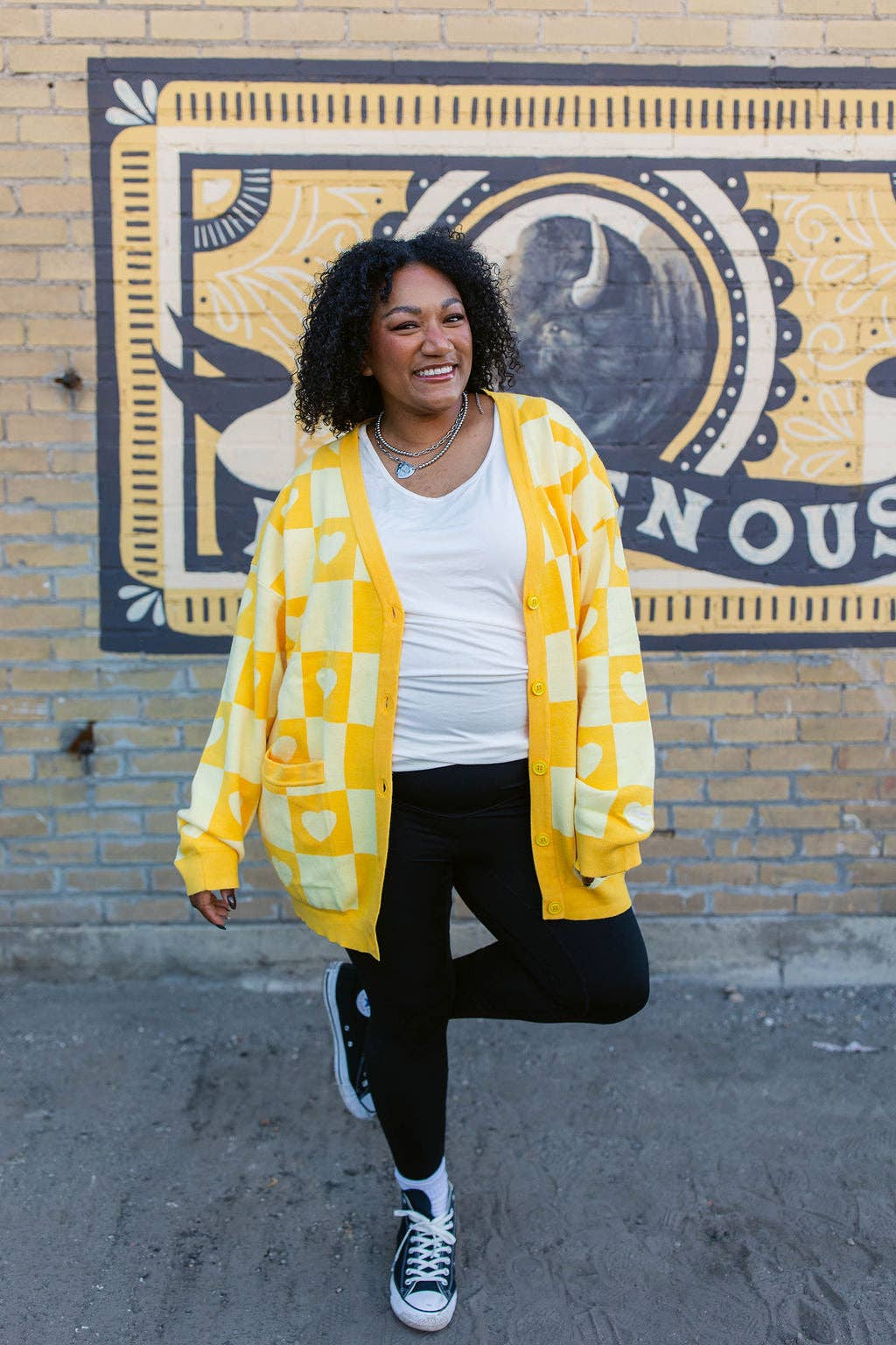 Taby Originals - Wholesale Cardigan - Women's - TABY ORIGINAL: Radical Self Love Cardigan In YELLOW*** Sizes XS-5X!***26