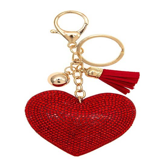 Red Heart Keychain Clip