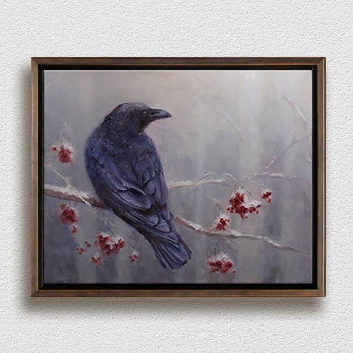 Winter Raven Painting on Canvas for wholesale by Whitworth Gallery