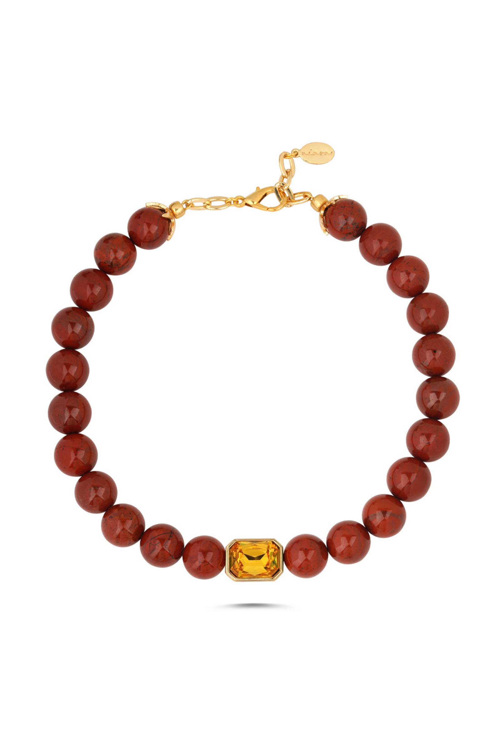 Ninon - Wholesale Beaded/Pearl Necklace - Bodrum Akik ve Kristal Kolye2