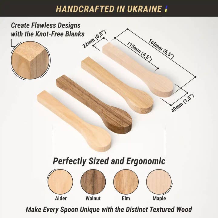 BeaverCraft - Wholesale Craft Supplies - BB3 – Spoon Carving Blanks Set