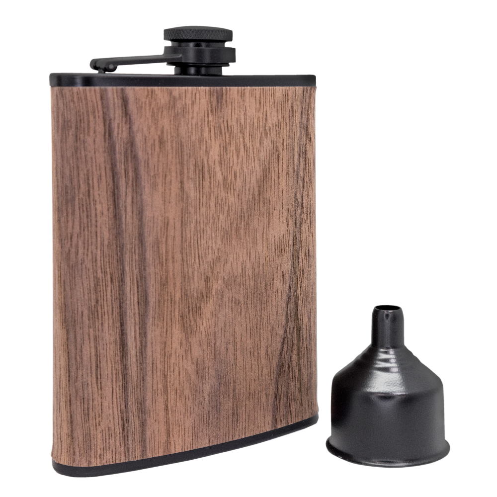 Vin Bouquet (Find It Import & Export Sl) - Wholesale Likeur - RVS drinkfles met houten design van 236 ml1