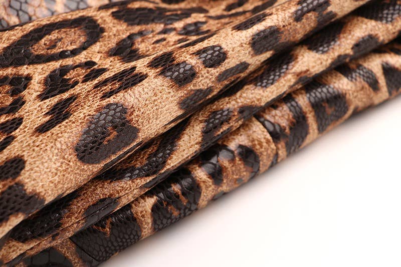Multi-farvet BL095 Elegant Leopard Blazer: Slank, Stilfuld, Elegant for engroshandel på Faire9