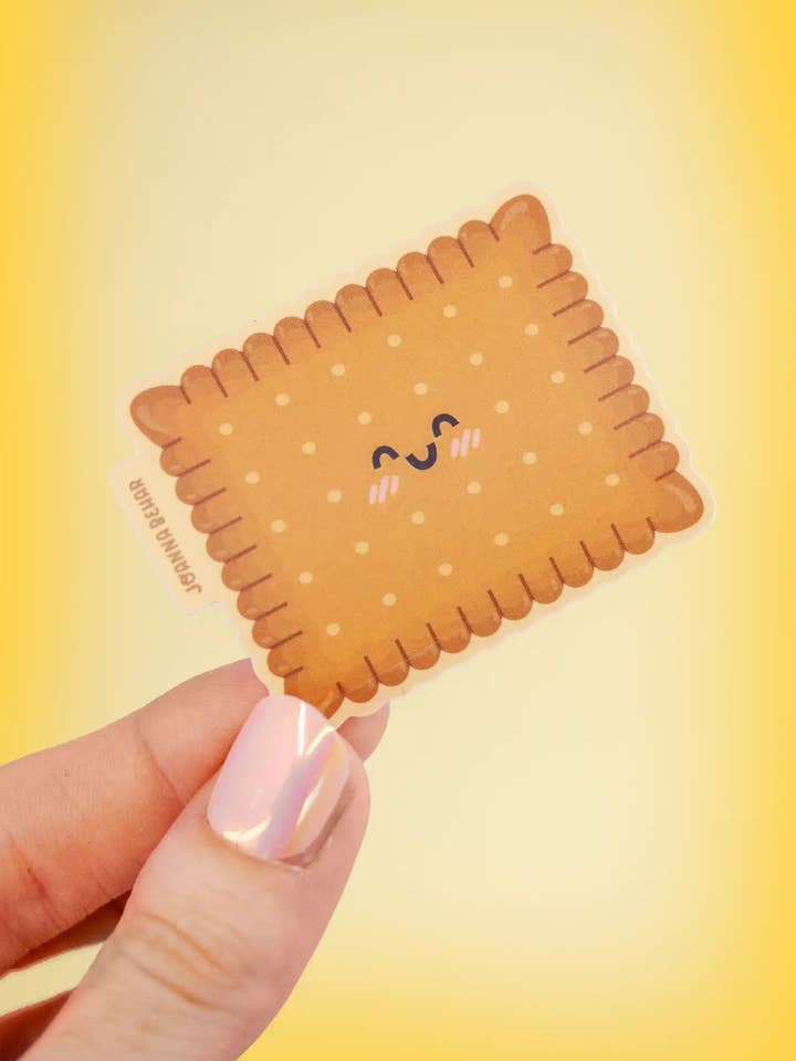 Autocollant en vinyle Petit Beurre biscuit pour la vente par Joanna Behar
