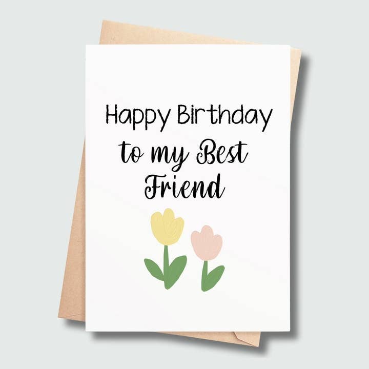 Grattis på födelsedagen till min bästa vän – Omtänksam födelsedagskort för wholesale av SP Gifts