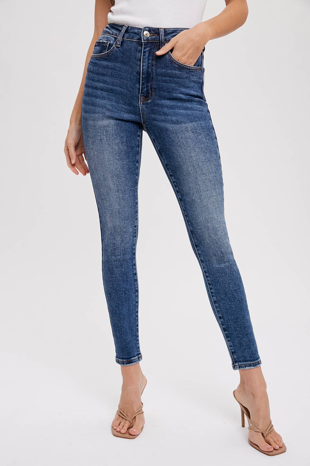 Bluivy - Vendita all'ingrosso Jeans - Donna - JEANS SKINNY VITA MEDIA19