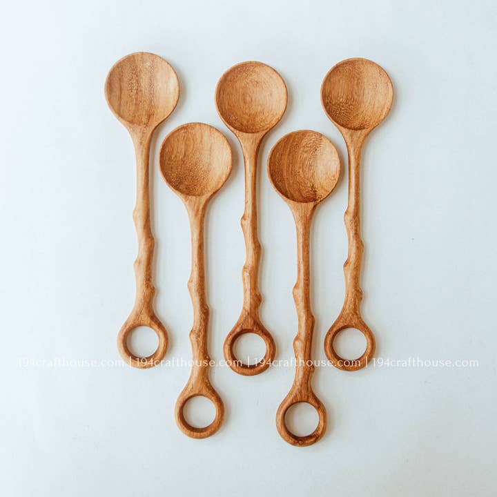 Branch Tree With Hole Wood Spoon - Kitchen Serving Utensils for wholesale by 194 Craft House
