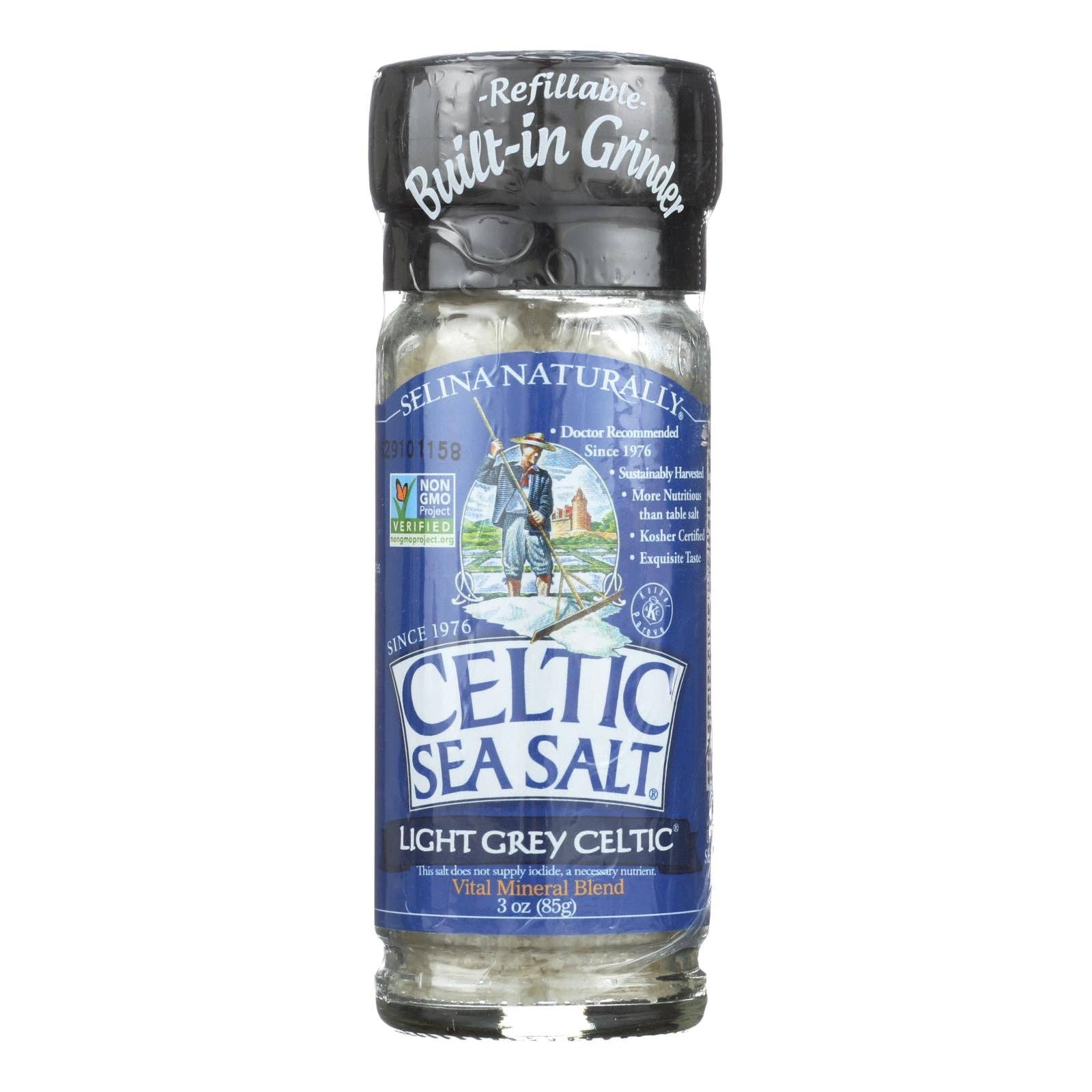 Everyday Supply Co - Wholesale Salt - Celtic Sea Salt - Salt Grinder - Case of 6 - 3 oz0