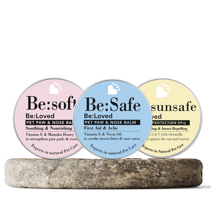 BeLoved, Natural Dog Grooming Products. - Wholesale Pet Balm - Dog - Hand Crafted Gift Set, 3 Natural Dog Paw & Nose Balms