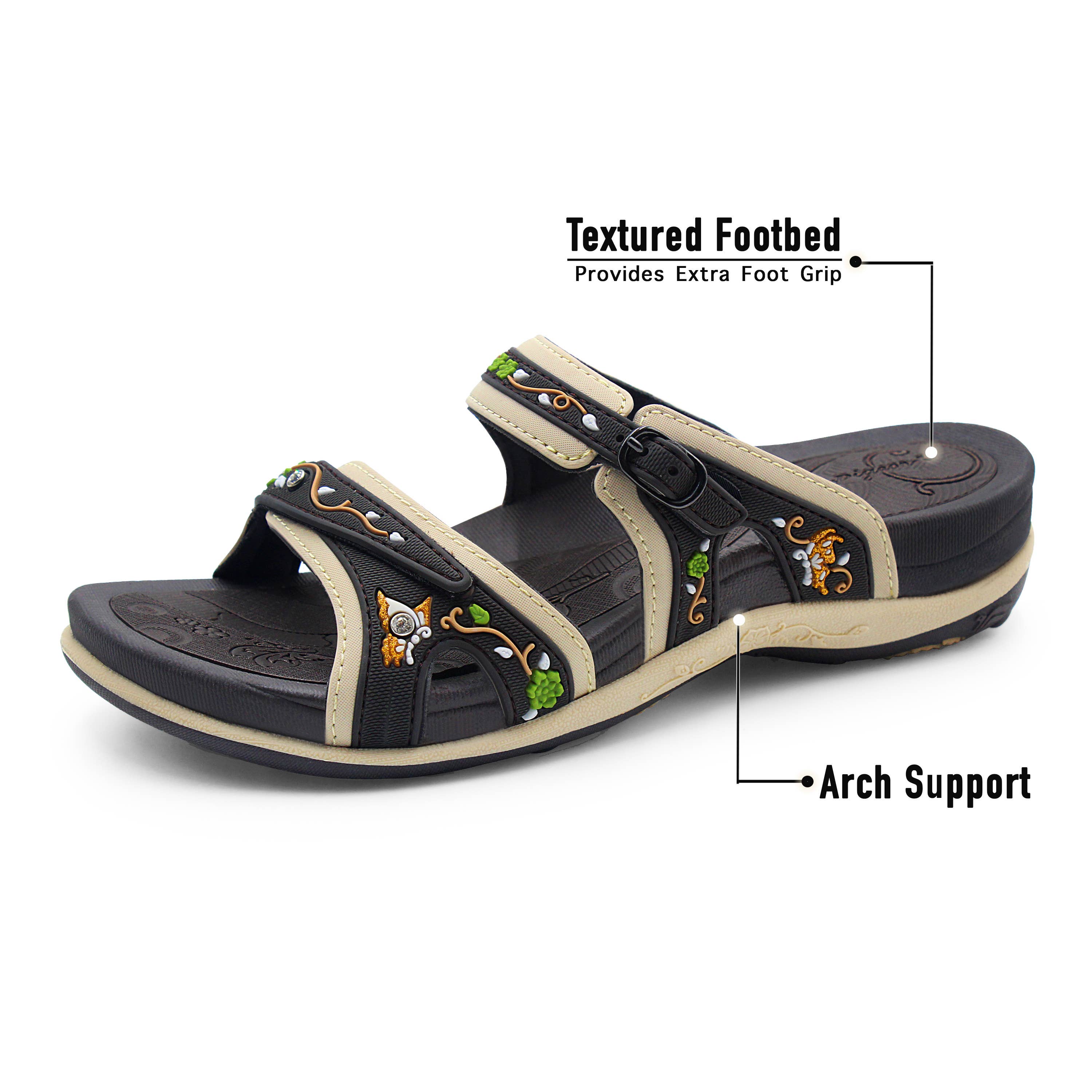 Gold Pigeon Shoes - Wholesale Sandals - Women's - SIGNATURE - Ergonomic Comfort Walking Slides (6875)1