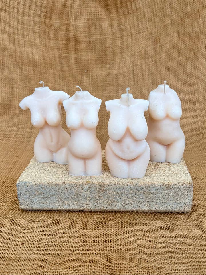 Body Form Soy Candle – Sculptural Female Figure Candle for wholesale by Kourage & co