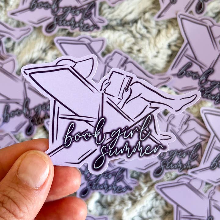 Book Girl Summer Sticker for wholesale by Paperback Post