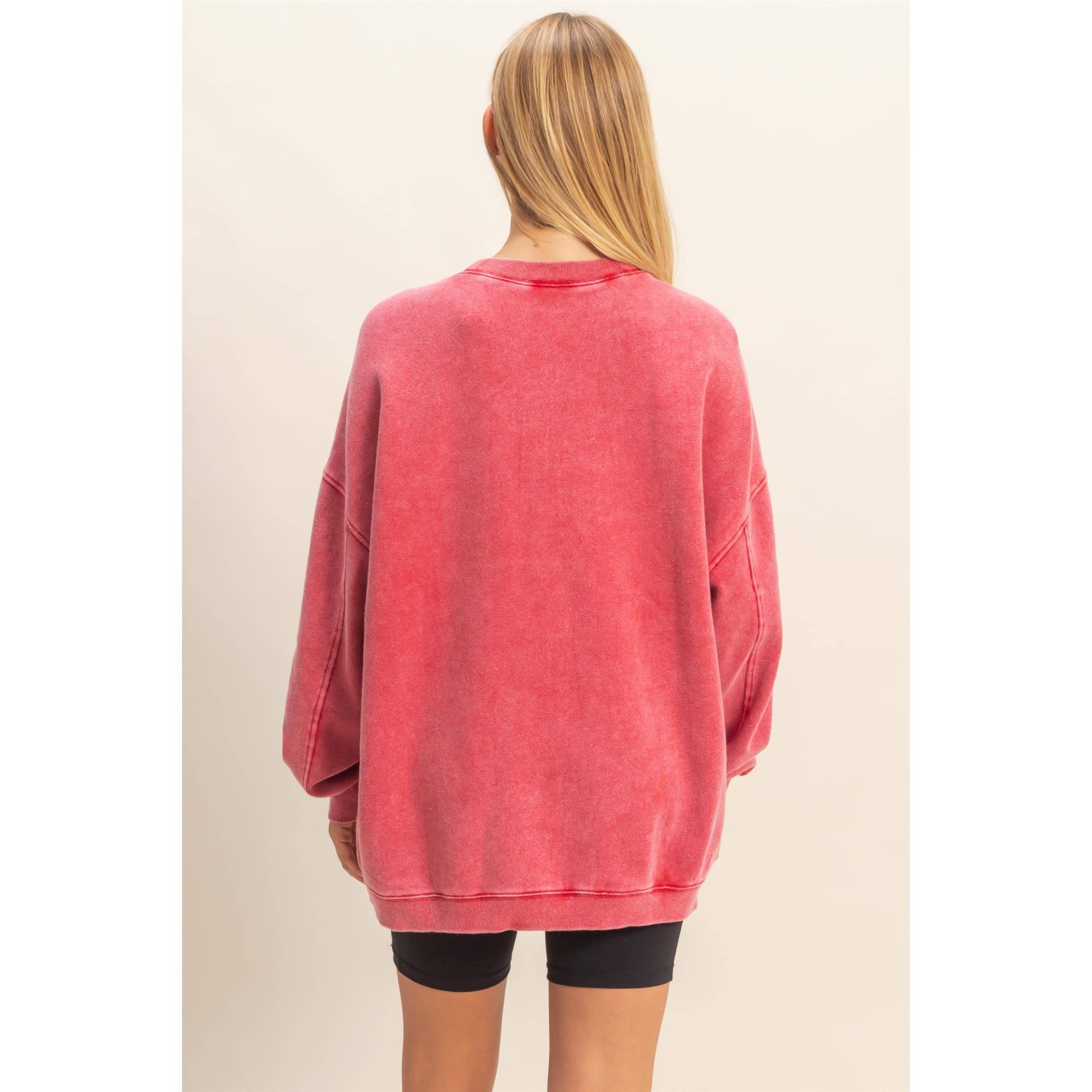 Double Zero - Wholesale Sweatshirt - Women's - Oversized Crew Neck Sweatshirt2