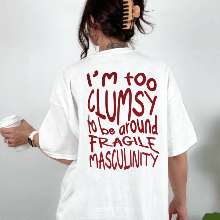 TOO CLUMSY TEE for wholesale by Vintage Rebels