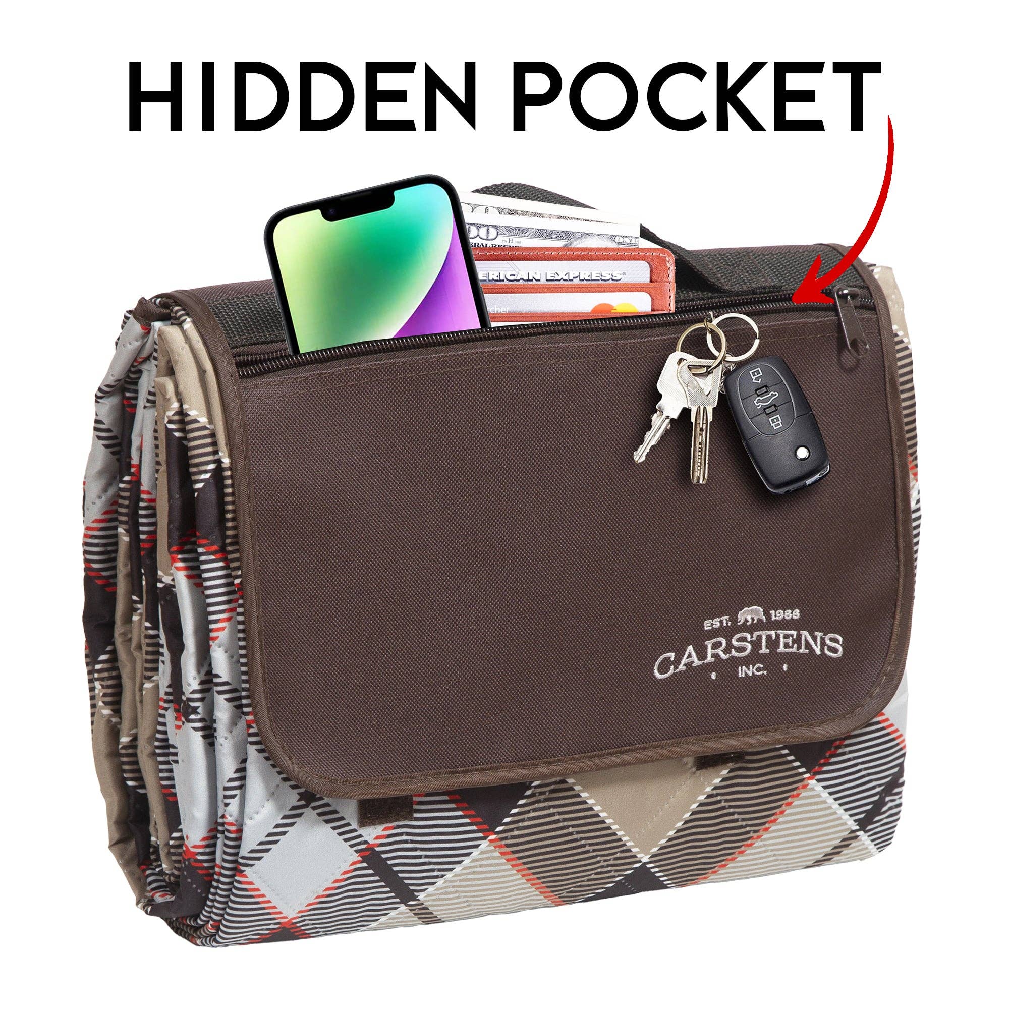 Carstens, Inc. - Wholesale Picnic Blanket - London Fog Printed Picnic Blanket3