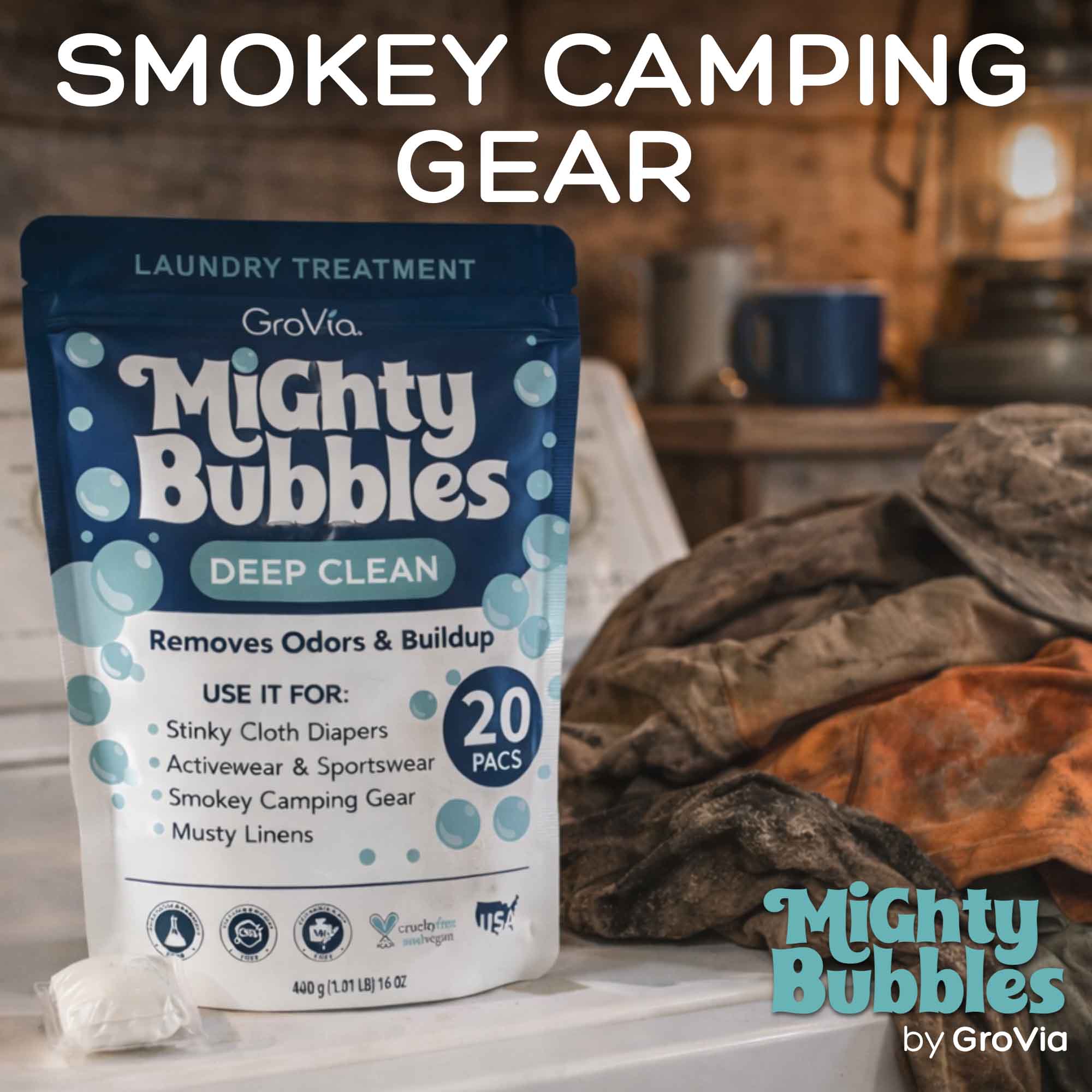 GroVia Modern Diapers - Wholesale Laundry Detergent Powder/Pods - Mighty Bubbles Laundry Treatment 20 count7