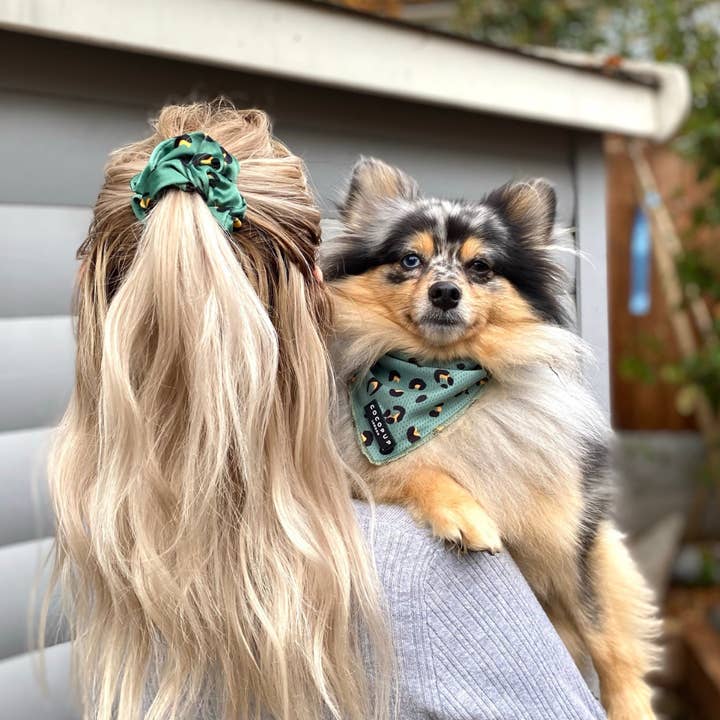 Cocopup London - Wholesale Pet bandana – Dog - Khaki Leopard Bandana4