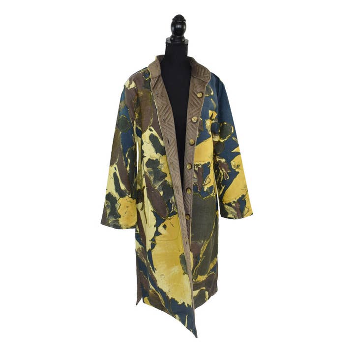 Dupatta Designs - Wholesale Trench Coat - Women's - Diana Handcrafted Floral Reversible Trench Coat10