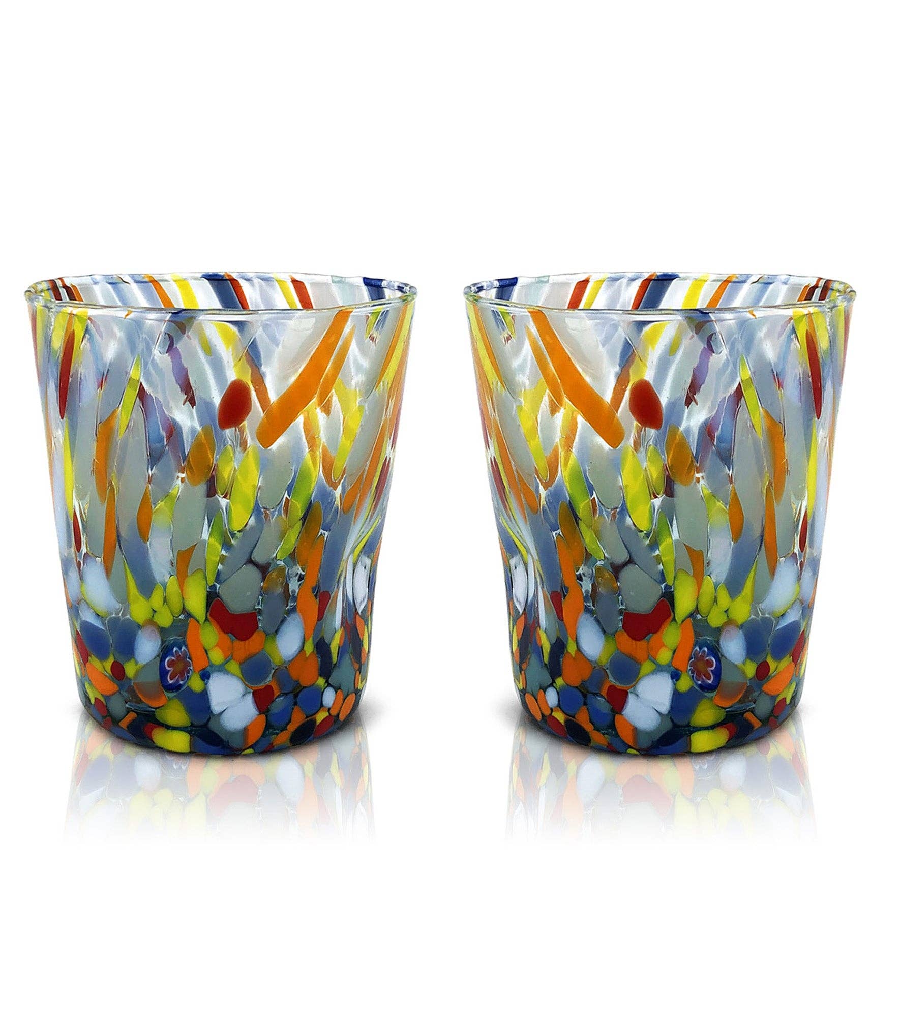 Mazzega Art & Design – wholesale Dricksglas och koppar – Färgade glas, ”The Colors of Murano” tumlar, modell Classic18