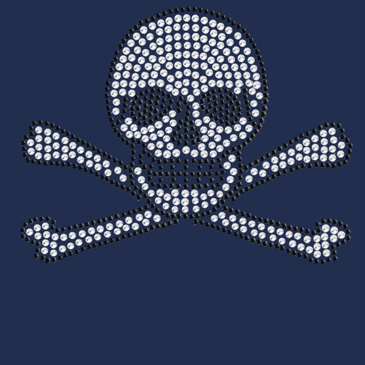 T-shirt en strass Skull pour femme pour la vente par Dog in the Closet