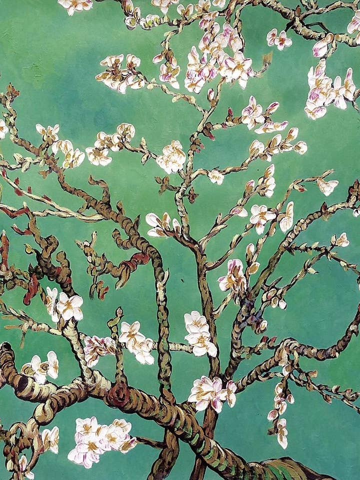 Branches of an Almond Tree in Blossom, Jade for wholesale by La Pastiche