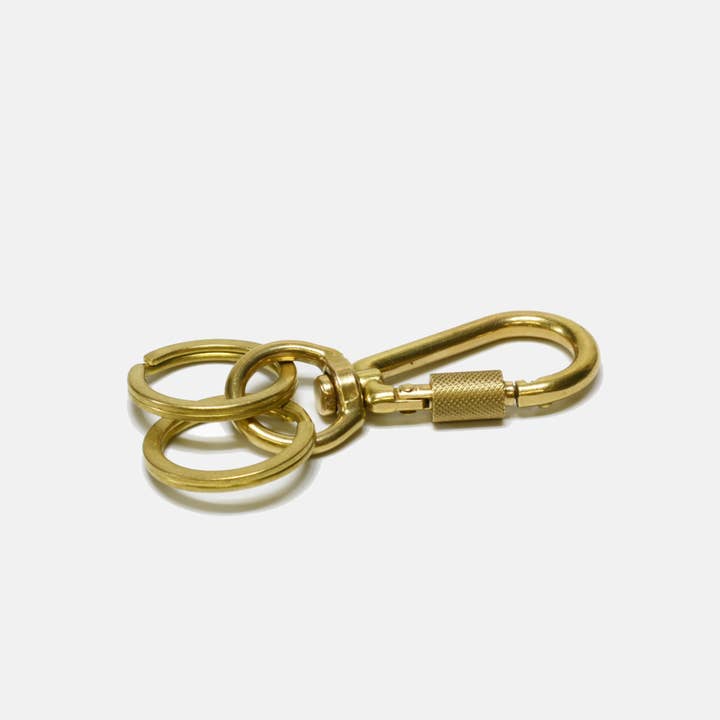 Curated Basics - Wholesale Keychain - Unisex - Brass Carabiner Keychain