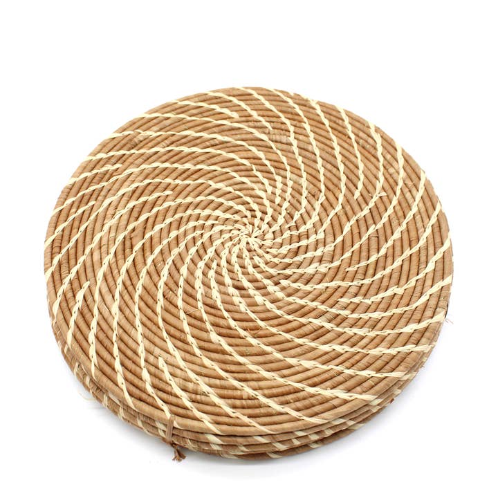 Shebobo – Großhandel Platzdeckchen – Dabu runde Spiralscheiben-Untersetzer und Platzsets aus Raffia-Stroh8