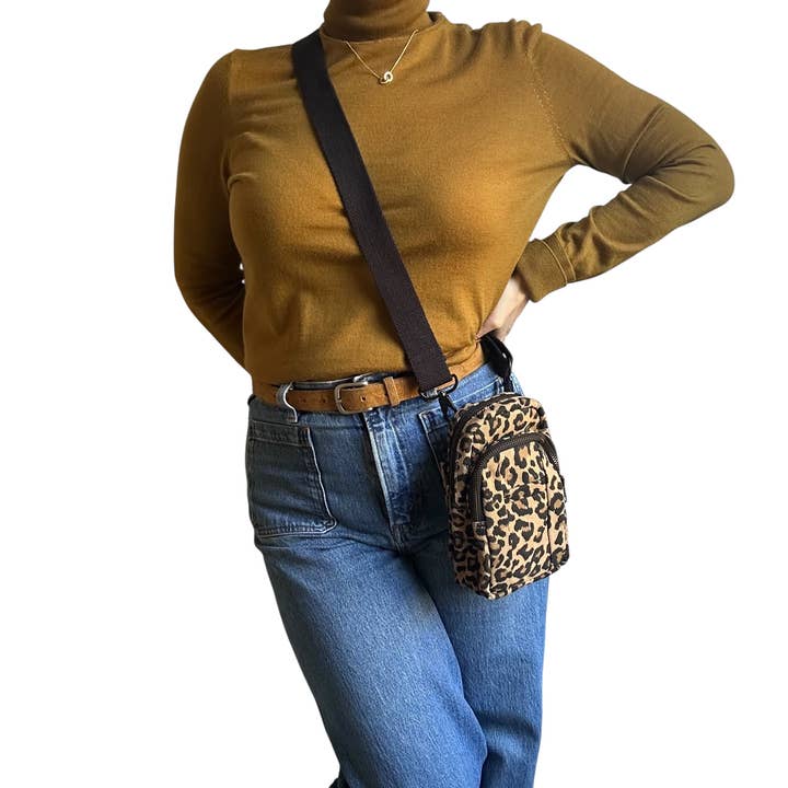 Bolso de Barcelona - estampado de leopardo arena para venta al por mayor de Sixton London