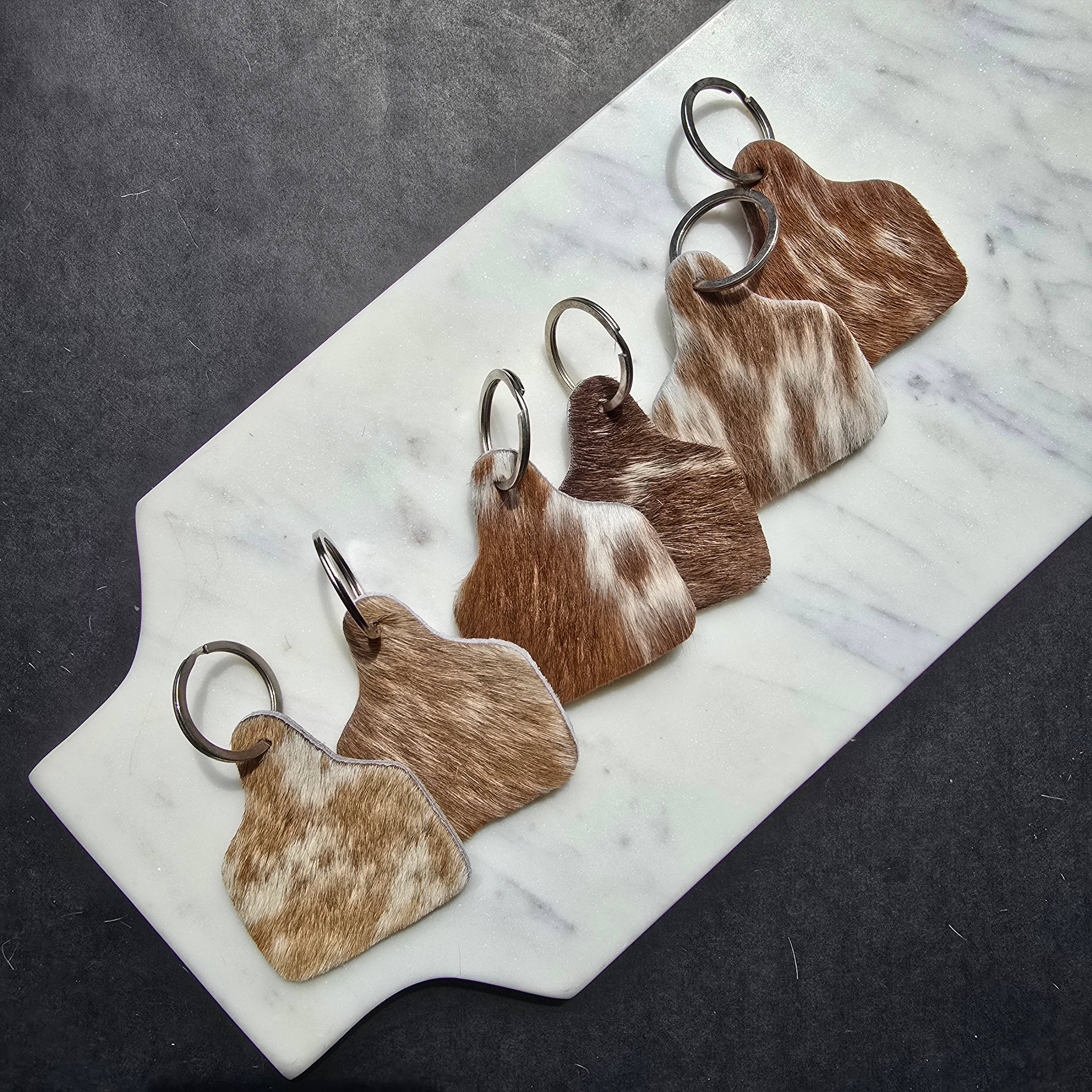 Ranchers Closet – wholesale Nyckelring - Unisex – 10 st. Nyckelring av kohud – Äkta kohud med hår8