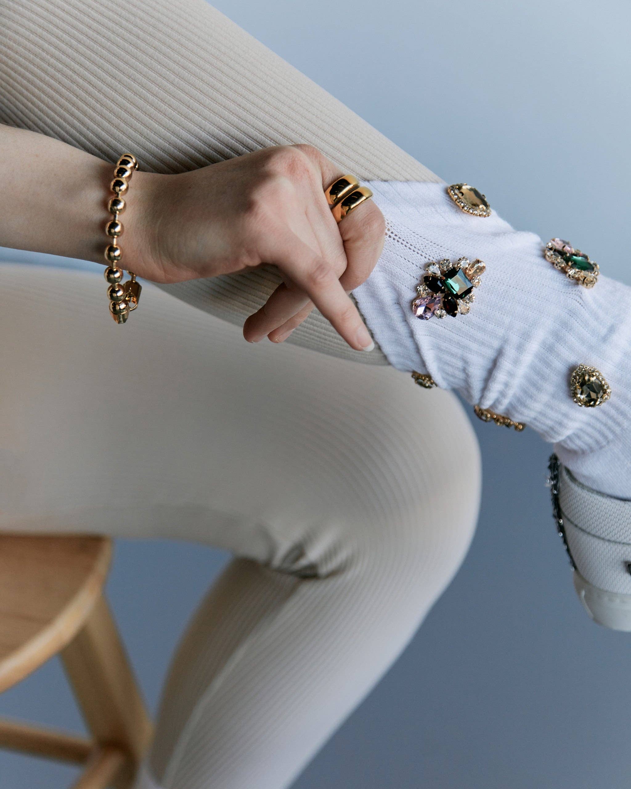 GLINTX BRAND - Wholesale Socks - Women's - Des'Ree Women's Socks in Vibrant Emerald Hue3