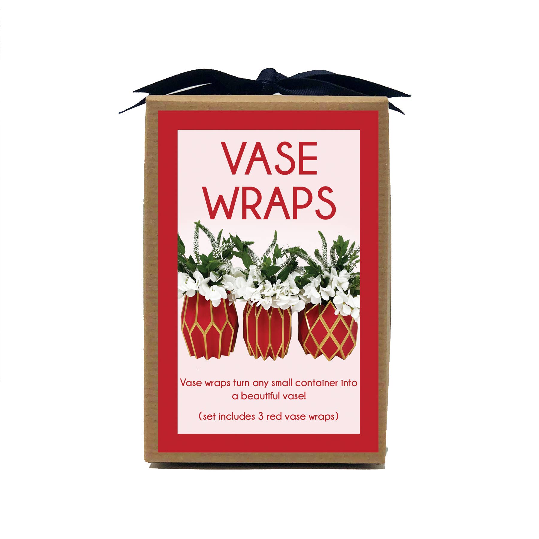 Lucy Grymes Designs - Wholesale Vase - Red Paper Vase Wraps | Set of 34