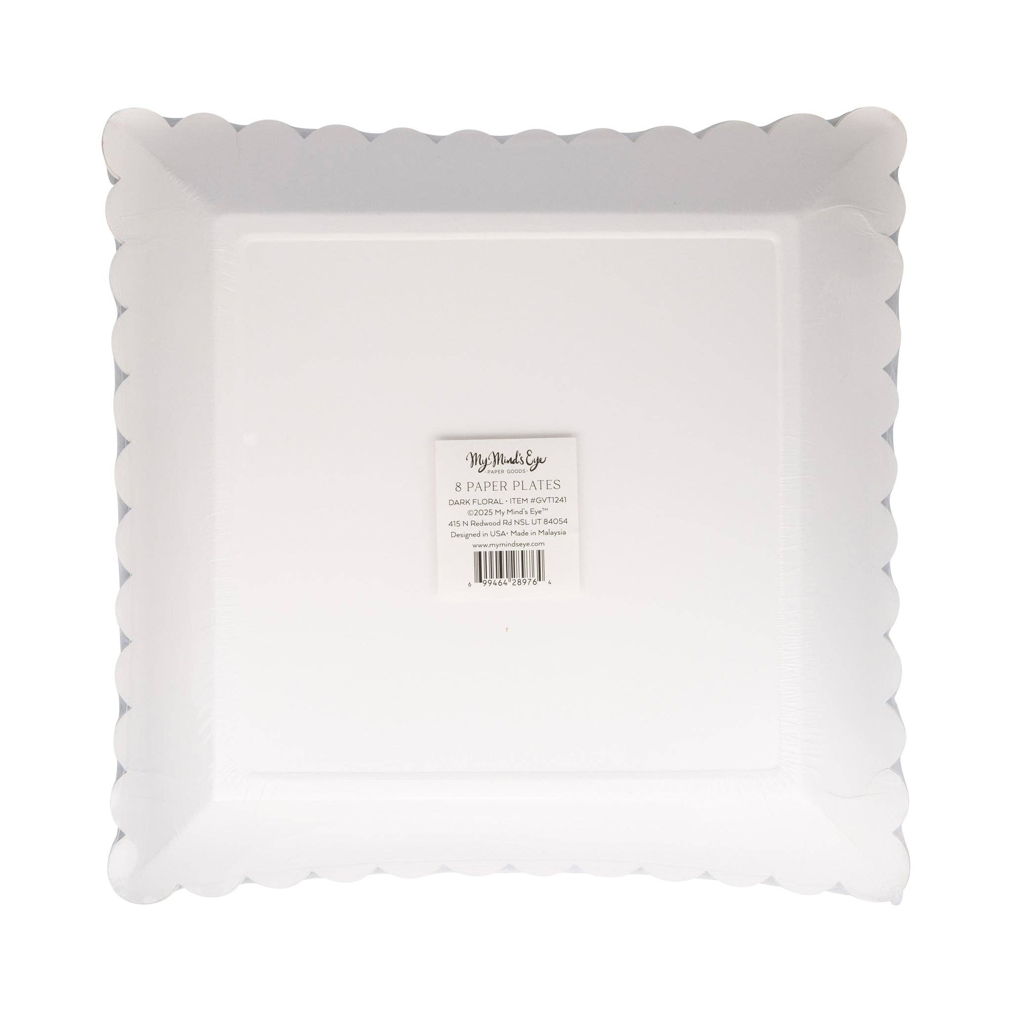 My Mind’s Eye – wholesale Disposable plate – GVT1241 - Give Thanks Dark Floral 10" Paper Plate5