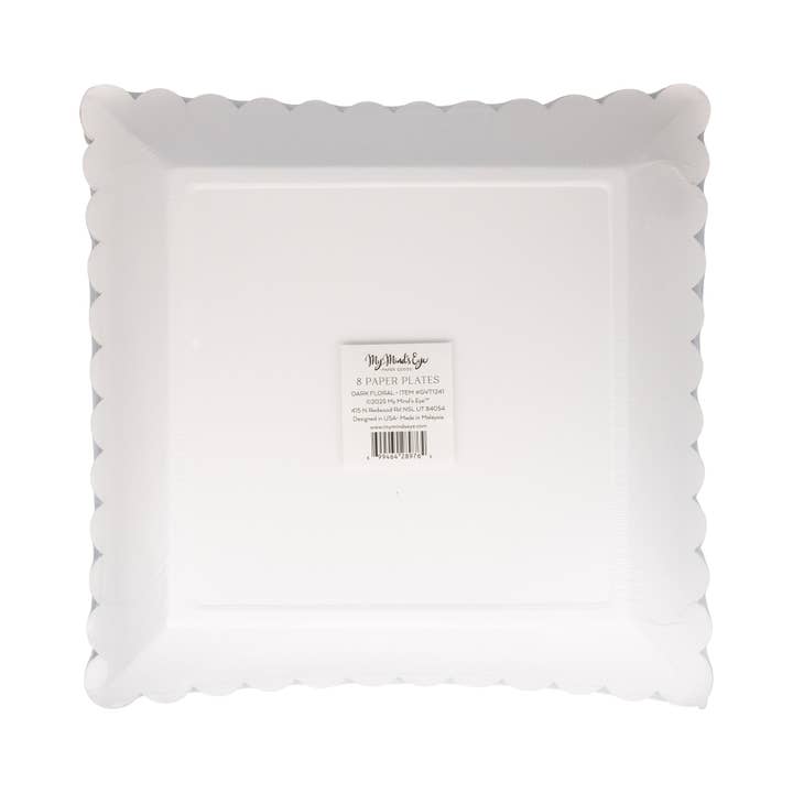 My Mind’s Eye – wholesale Disposable plate – GVT1241 - Give Thanks Dark Floral 10" Paper Plate5