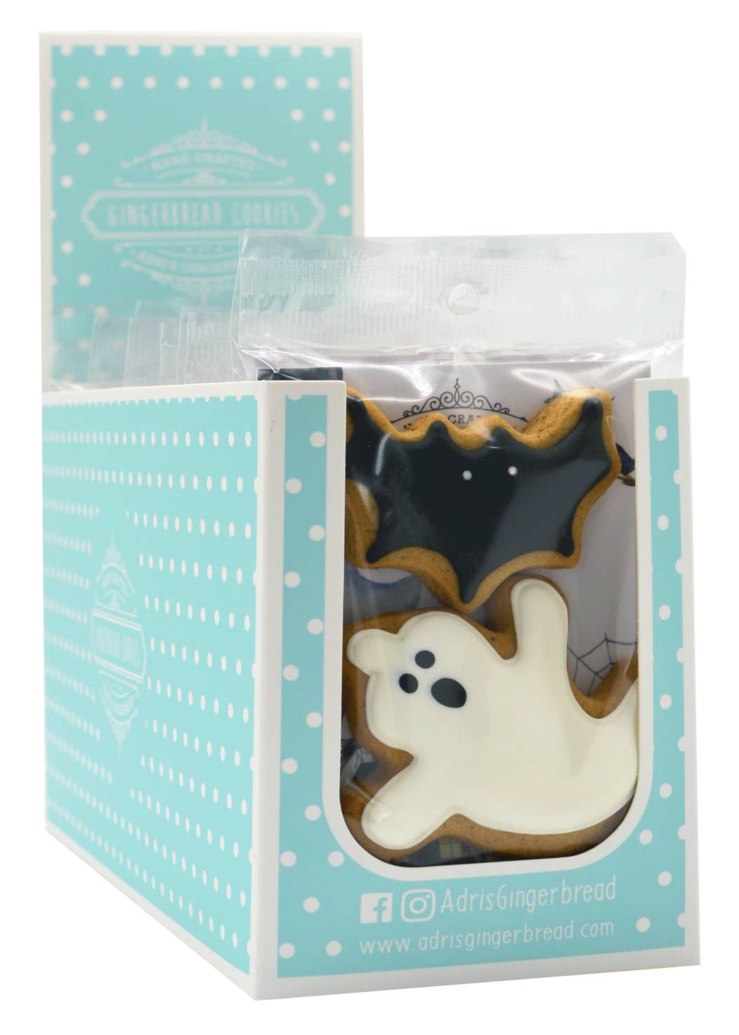 Adri's Gingerbread – wholesale Biscuit – 12pk Gingerbread Ghost and Bat0