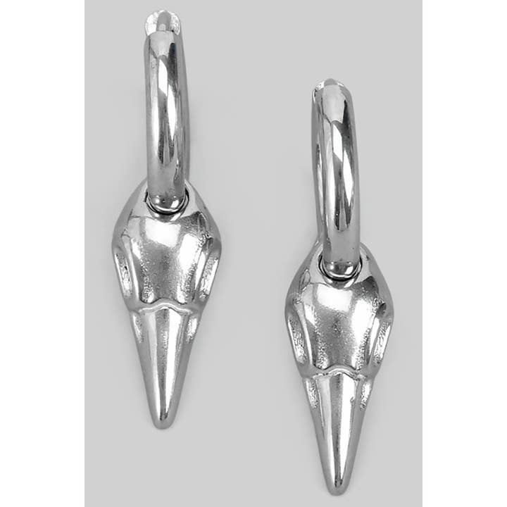 STAINLESS STEEL RAVEN SKULL HUGGIES for wholesale by Girly