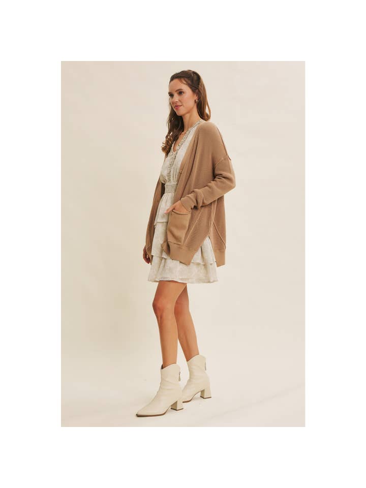 in february – wholesale Kofta - Dam – SLAPP CHARM KNÄPPT KOFTA MED KONTRASTVÄVNING51