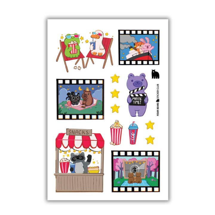 Movies In The Park for wholesale by Four Bears Sticker Club